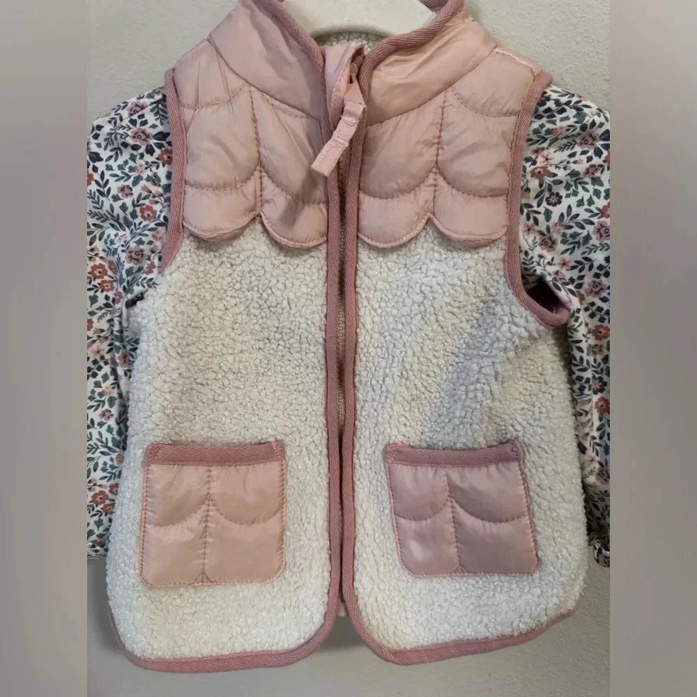 Toddler Three-Piece Set by Cynthia Rowley - pink and blue floral, size 12 months - Picture 8 of 9